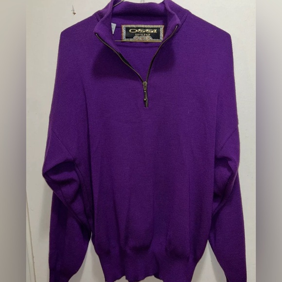 Ossi Skiwear vintage purple sweater L - Picture 1 of 2